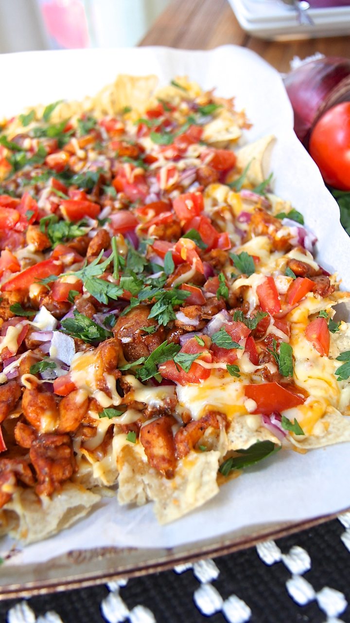 easy bbq chicken nachos