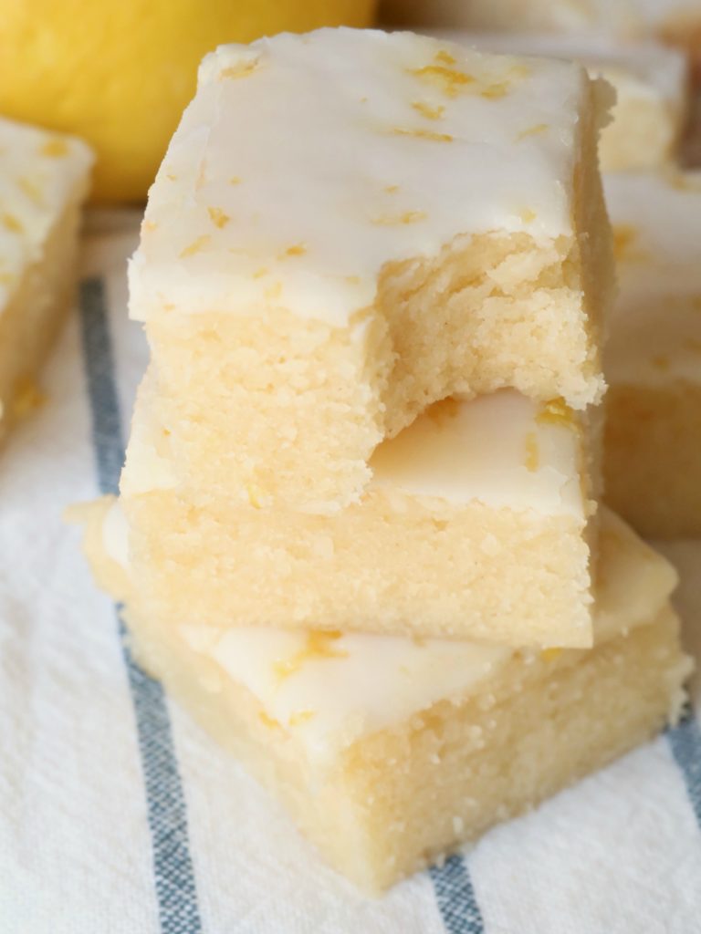 glazed lemon brownies recipe