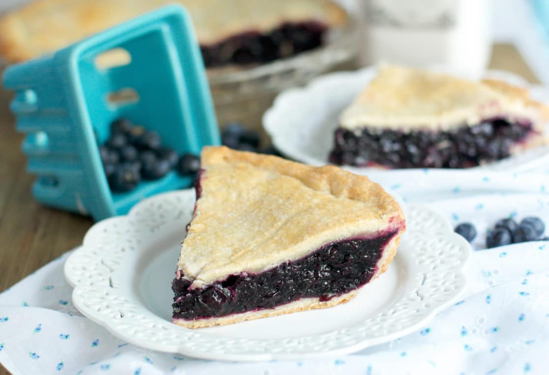 homemade blueberry pie