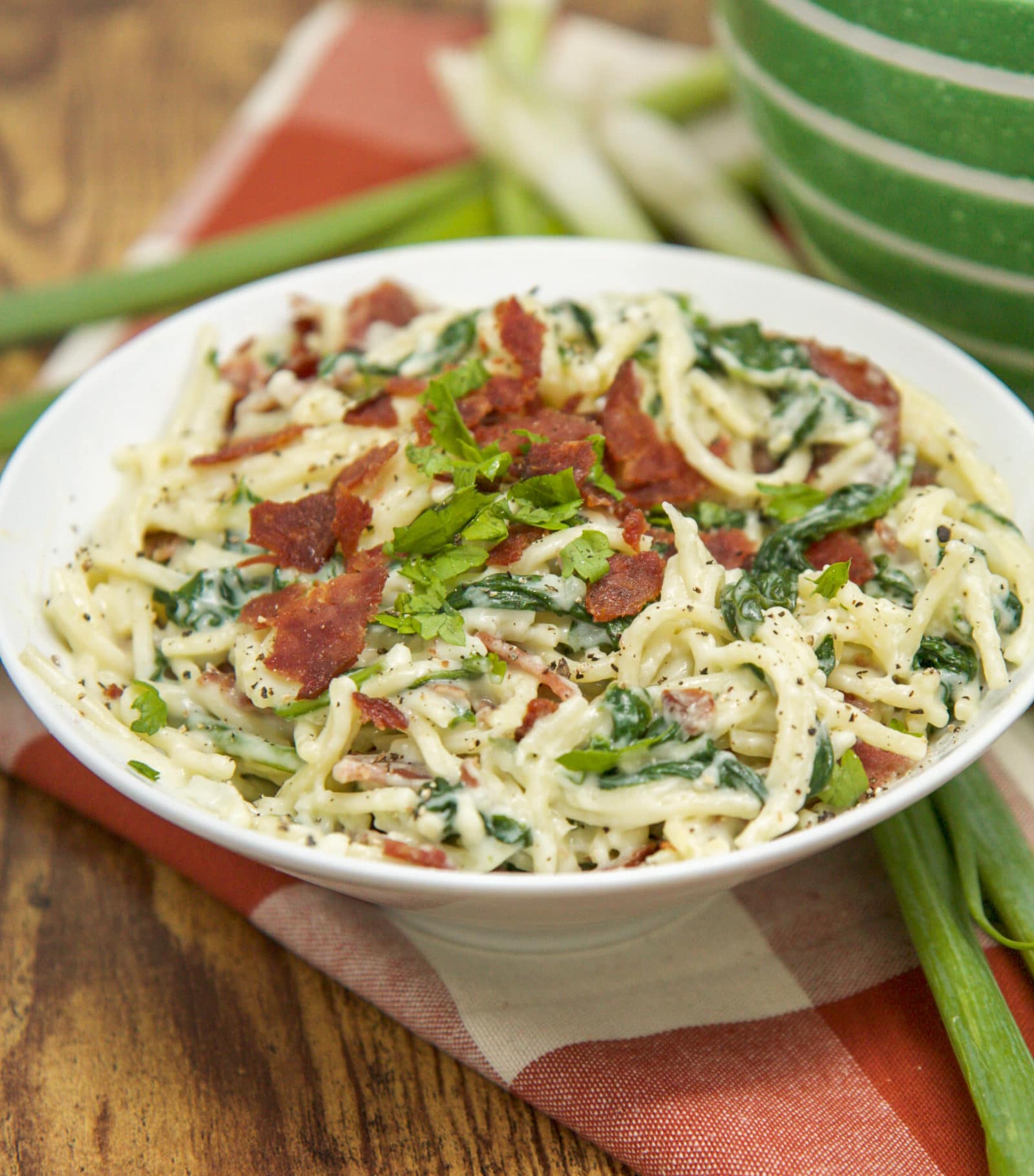 bacon florentine pasta