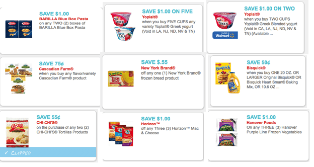 menu planning coupons